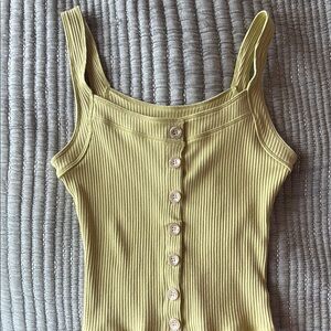 Lulu's Yellow Ribbed Top